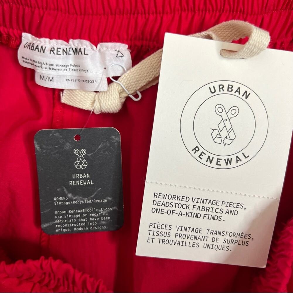 Urban Outfitters Urban Renewal Red Nylon Jogger Pants Size M - Picture 4 of 8